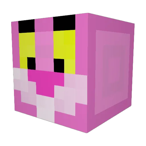 Philleuw Minecraft avatar head, 3D render