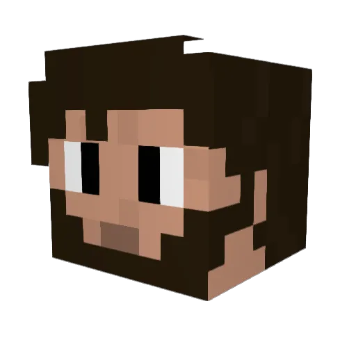 PhillipKrogh Minecraft avatar head, 3D render
