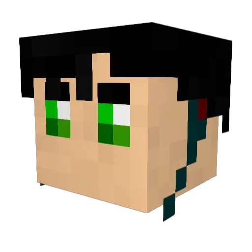PhillipKun Minecraft avatar head, 3D render