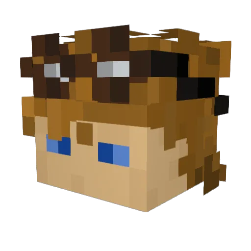 PhillipTM Minecraft avatar head, 3D render