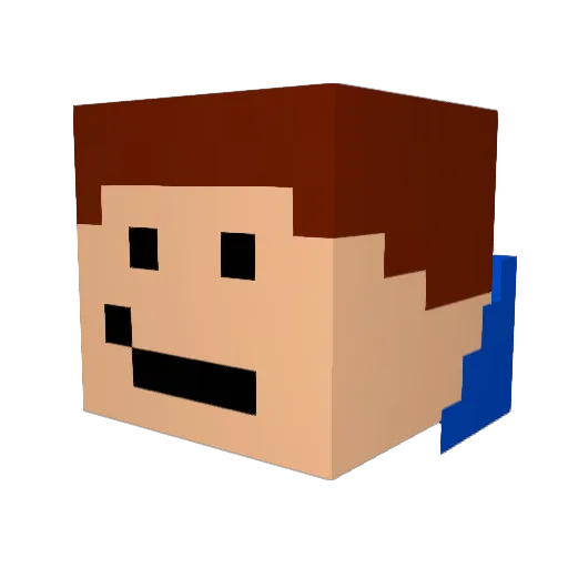 Phillip_spielt Minecraft avatar head, 3D render