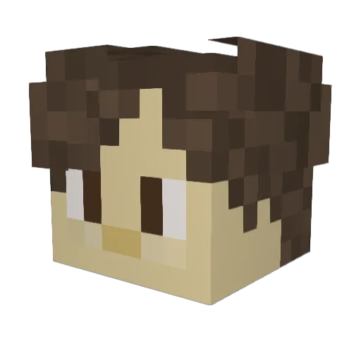 Phillipssss Minecraft avatar head, 3D render