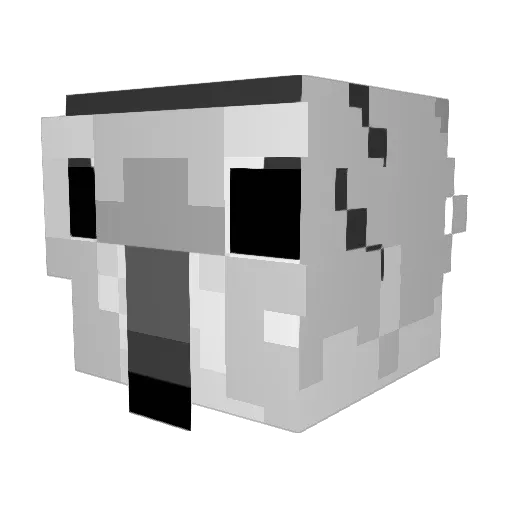 Phillomath Minecraft avatar head, 3D render