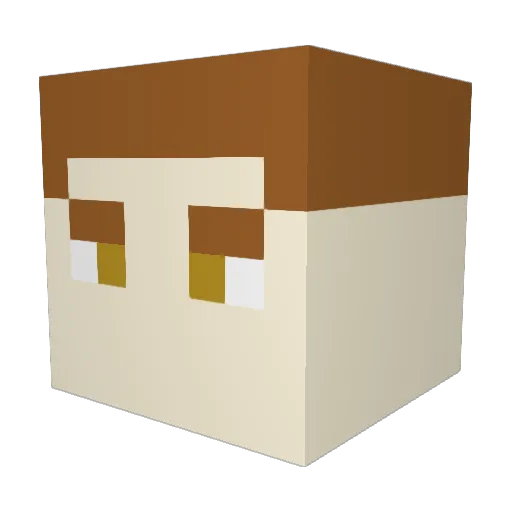 PhillySmalls3 Minecraft avatar head, 3D render