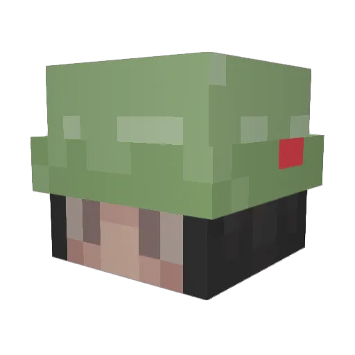 Philmare_ Minecraft avatar head, 3D render
