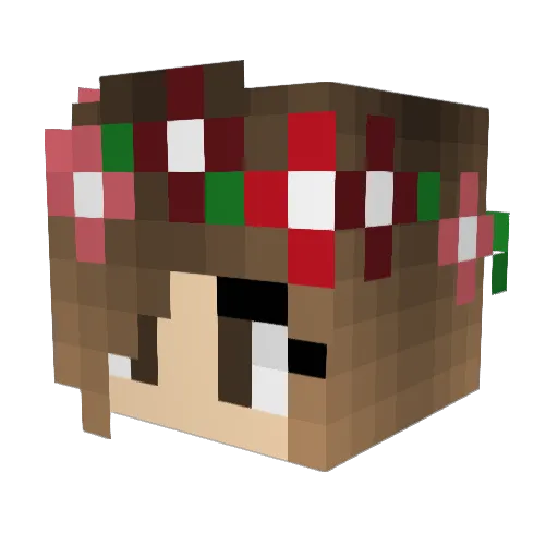 PhiloSophiert Minecraft avatar head, 3D render