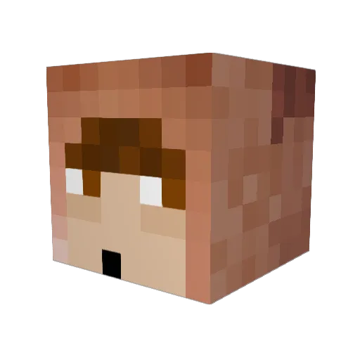 Philopulos Minecraft avatar head, 3D render