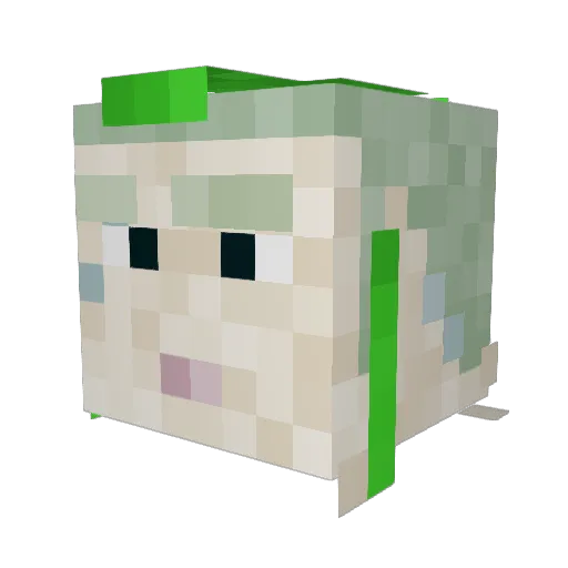 PhilosophyPossum Minecraft avatar head, 3D render