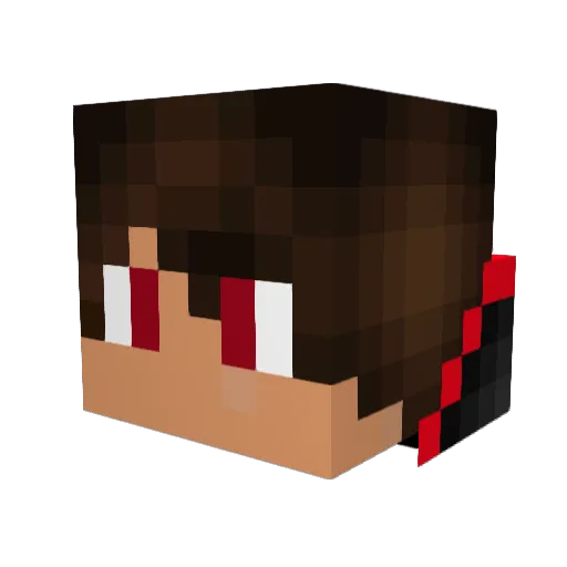 Philpin Minecraft avatar head, 3D render