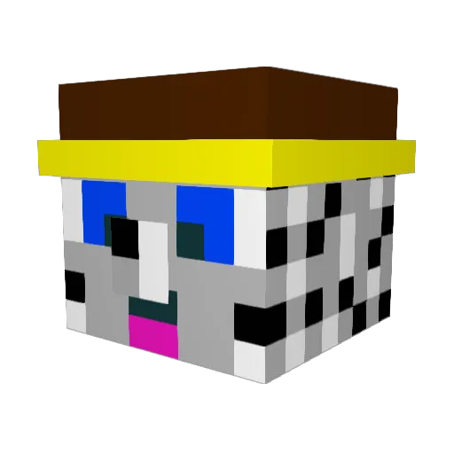 Philschinsky Minecraft avatar head, 3D render