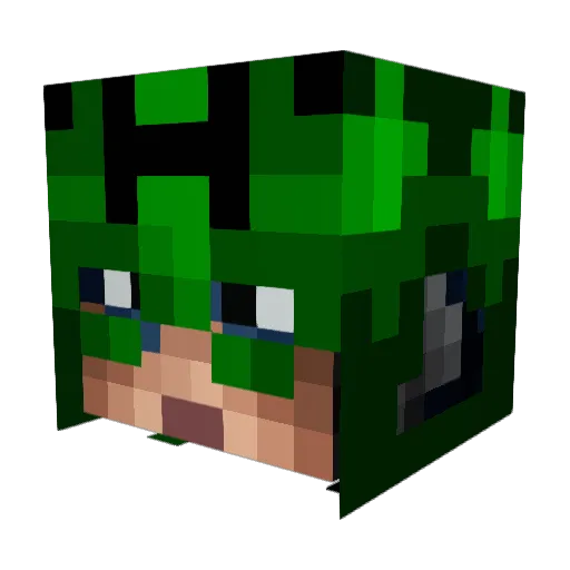 Philt1608 Minecraft avatar head, 3D render