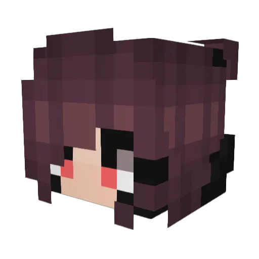 Philybo Minecraft avatar head, 3D render