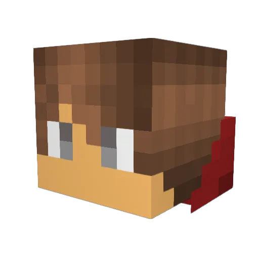 Philyear Minecraft avatar head, 3D render
