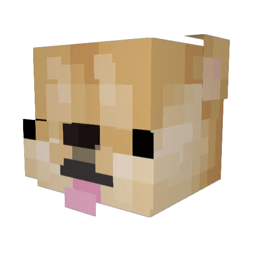 PhineasD Minecraft avatar head, 3D render