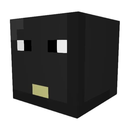 Phinitris Minecraft avatar head, 3D render