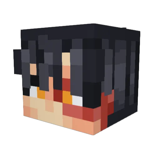 Phiplayer Minecraft avatar head, 3D render