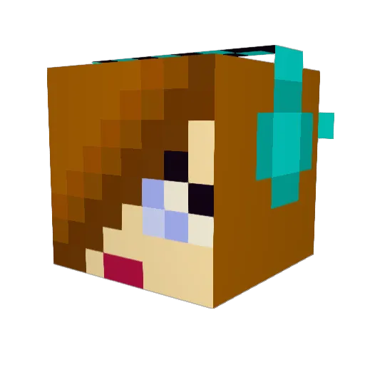 PhiresGurl Minecraft avatar head, 3D render