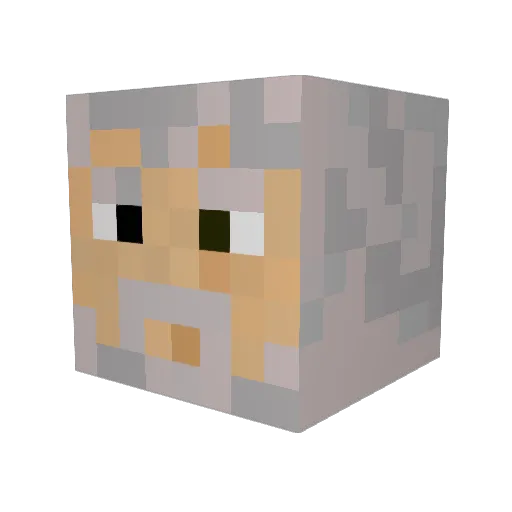 PhirezMettez Minecraft avatar head, 3D render