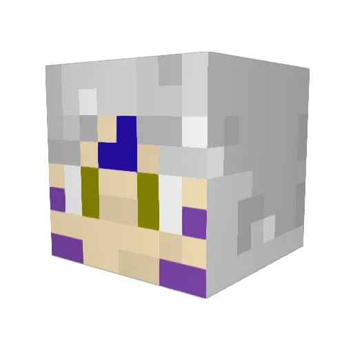 Phirone Minecraft avatar head, 3D render