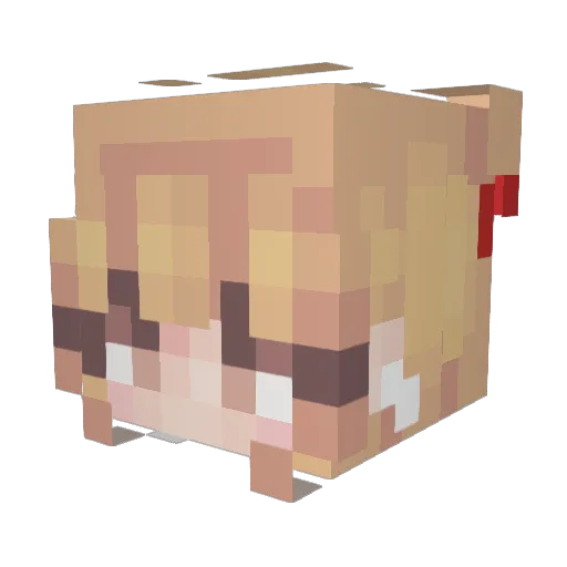 Phironiya Minecraft avatar head, 3D render