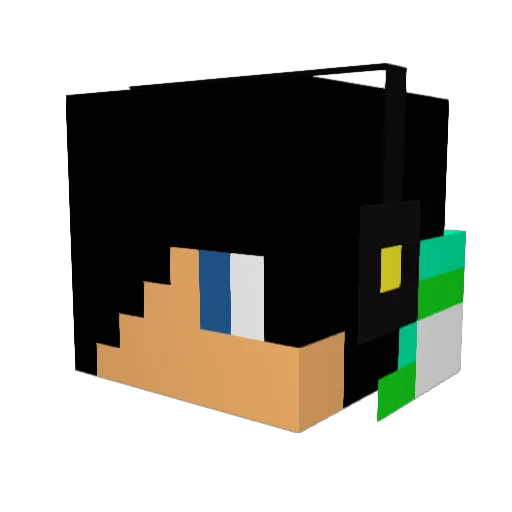 Phishkiller Minecraft avatar head, 3D render