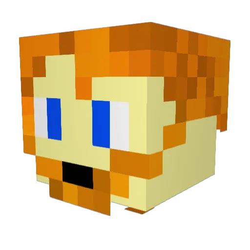 PhishmanG Minecraft avatar head, 3D render