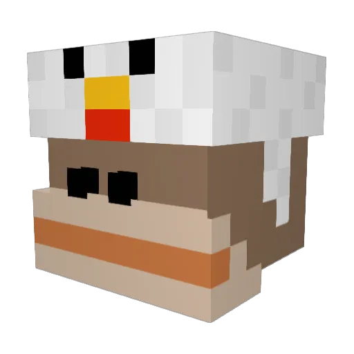 Phisingrod2 Minecraft avatar head, 3D render