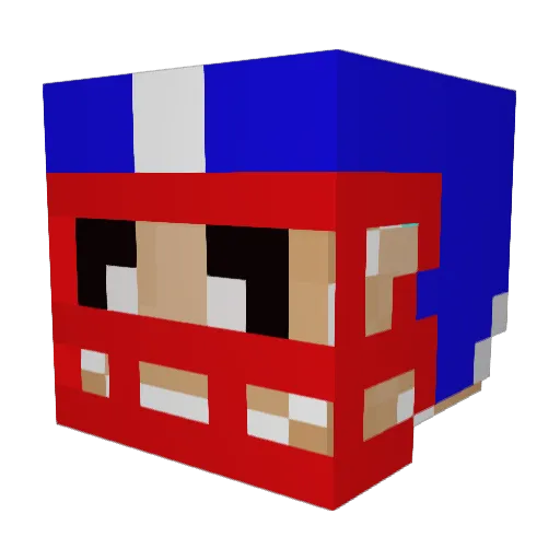 Phith Minecraft avatar head, 3D render