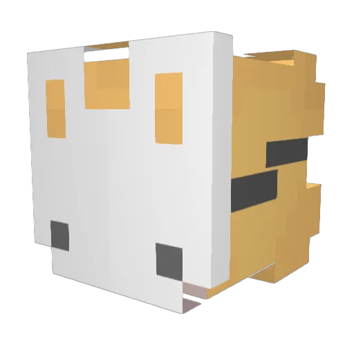 PhizPhobia Minecraft avatar head, 3D render