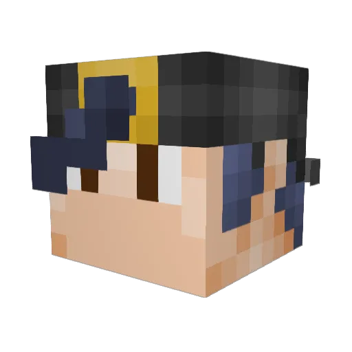 Phizon Minecraft avatar head, 3D render