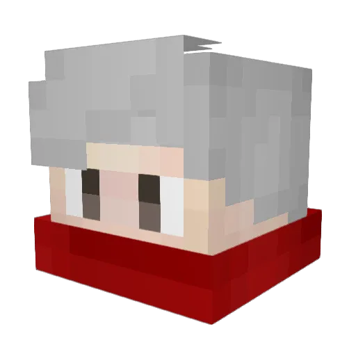 Phizzix Minecraft avatar head, 3D render