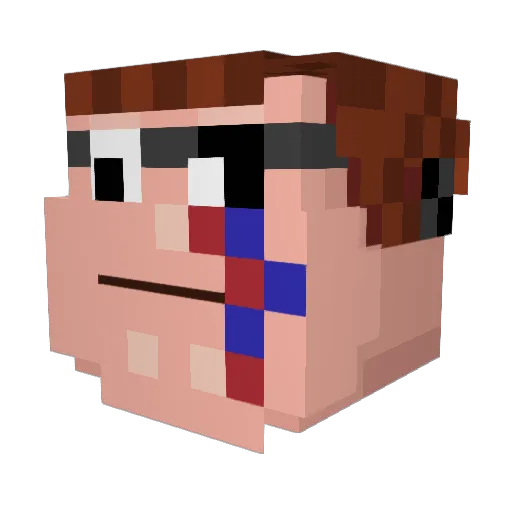 Phizzzzzle Minecraft avatar head, 3D render