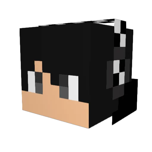 Phlacc Minecraft avatar head, 3D render