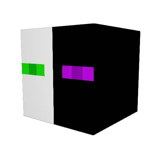 Phlekys Minecraft avatar head, 3D render