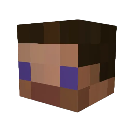 Phlenis Minecraft avatar head, 3D render