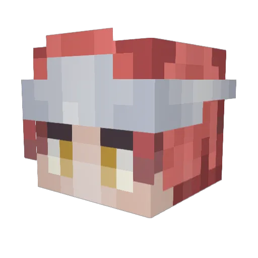 Phlion Minecraft avatar head, 3D render