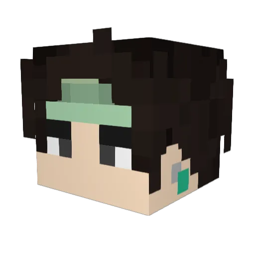 Phlosionn Minecraft avatar head, 3D render