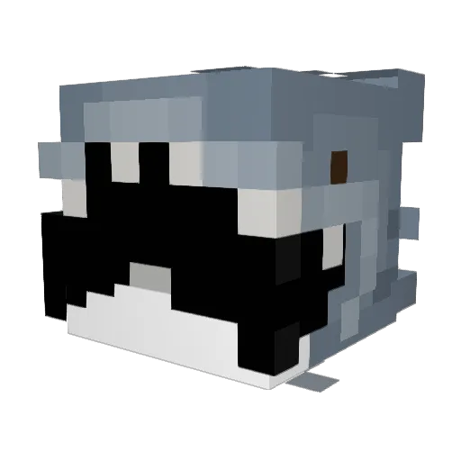 Phlowing Minecraft avatar head, 3D render