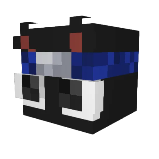 Phlowr Minecraft avatar head, 3D render