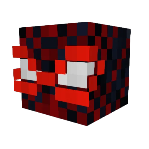 Phnixx Minecraft avatar head, 3D render