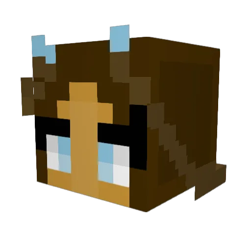 Pho0og Minecraft avatar head, 3D render