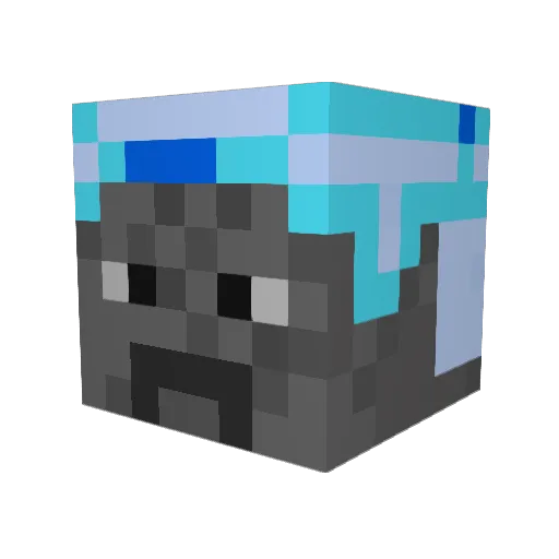 Pho50 Minecraft avatar head, 3D render