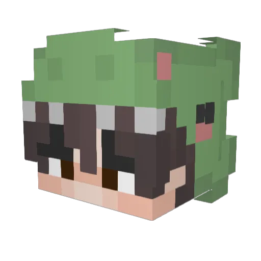 PhoCheTao Minecraft avatar head, 3D render