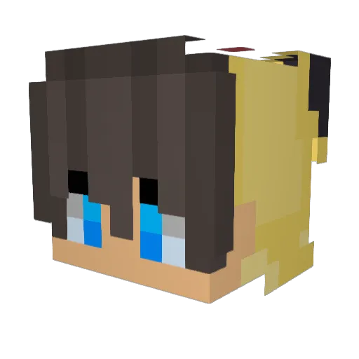 Phob Minecraft avatar head, 3D render