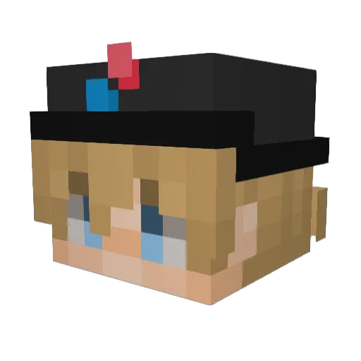 Phobetohr Minecraft avatar head, 3D render