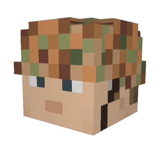Phobia361 Minecraft avatar head, 3D render