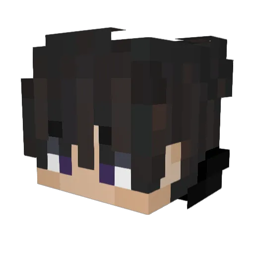 PhobiaLOL Minecraft avatar head, 3D render