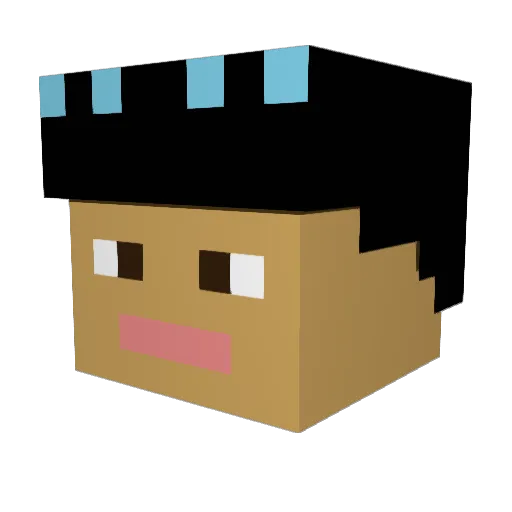 Phobic47 Minecraft avatar head, 3D render