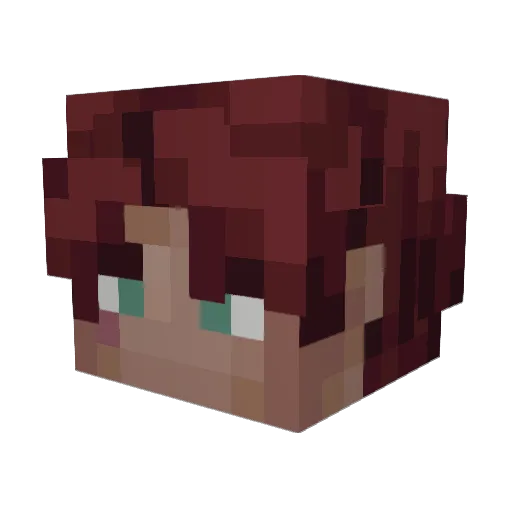 Phobos812 Minecraft avatar head, 3D render