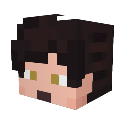 PhobosBoi Minecraft avatar head, 3D render